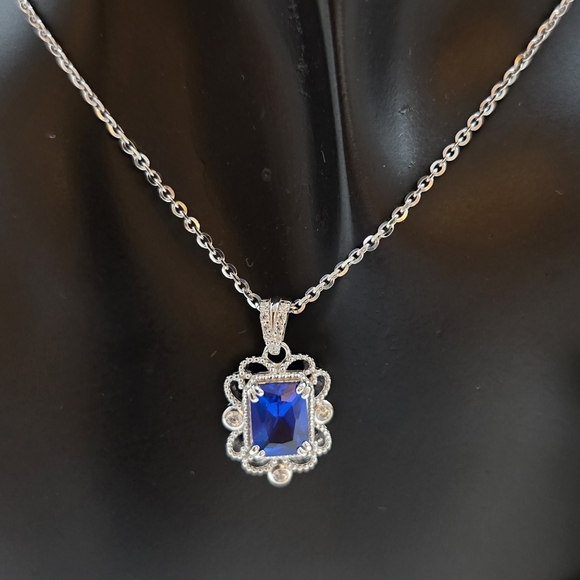 ♥️ VINTAGE STERLING SILVER NECKLACE - Picture 3 of 4